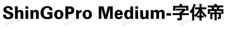 ShinGoPro Medium字体转换